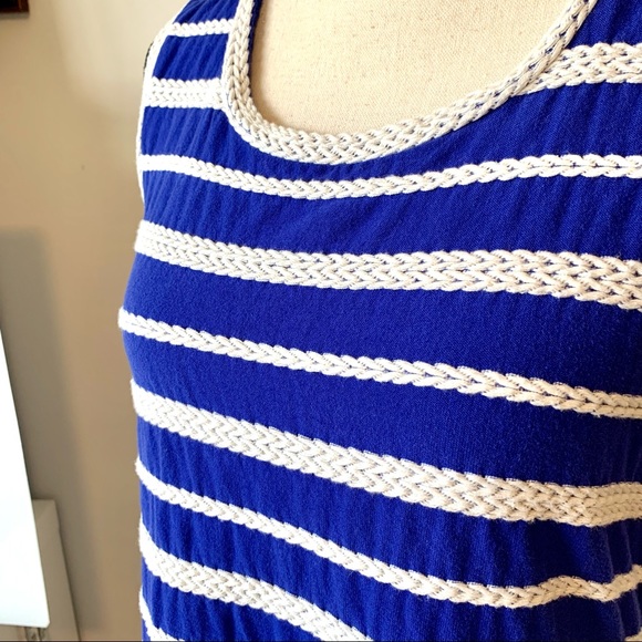MAX STUDIO Braided Stripe Cotton Sheath Dress—XL - Picture 2 of 11